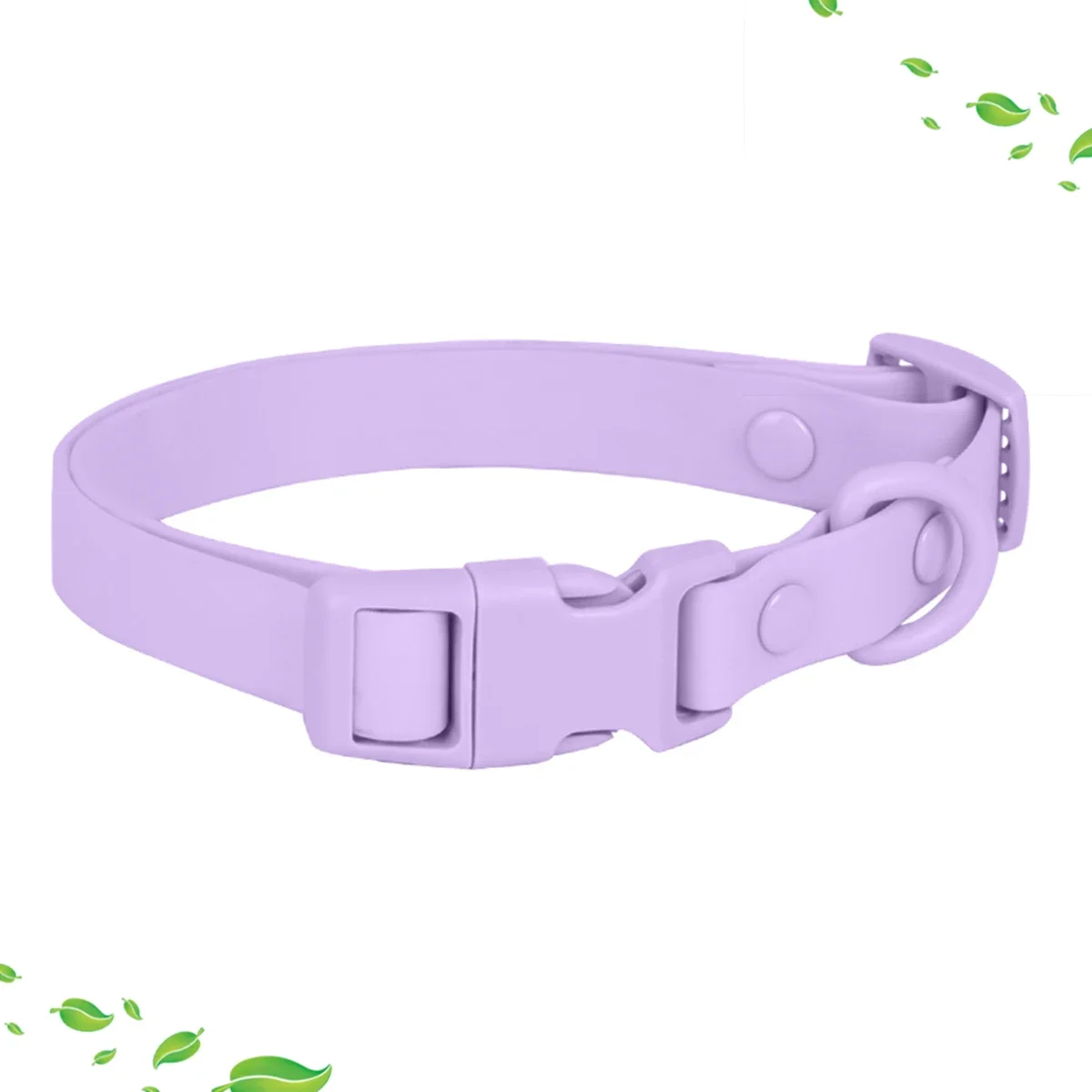 New Macaron Colored PVC Dog Collar Waterproof Dirt Resistant Easy To Clean Pet Collar Adjustable Neck Collar Pet Dog Collar