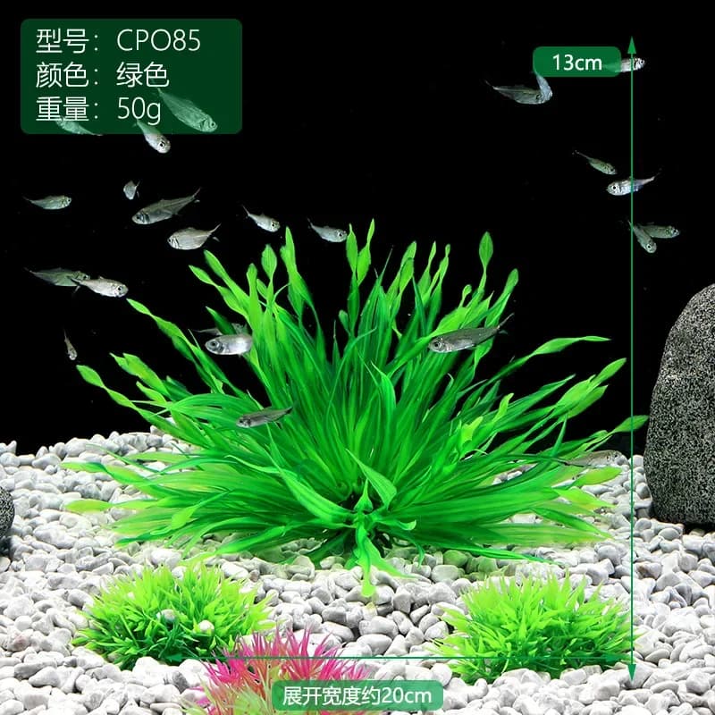 13/23/32/36/40cm Aquarium Artificial Plants Green Underwater Fake Water Grass Aquatic Plastic Plants Fish Tank Decoration