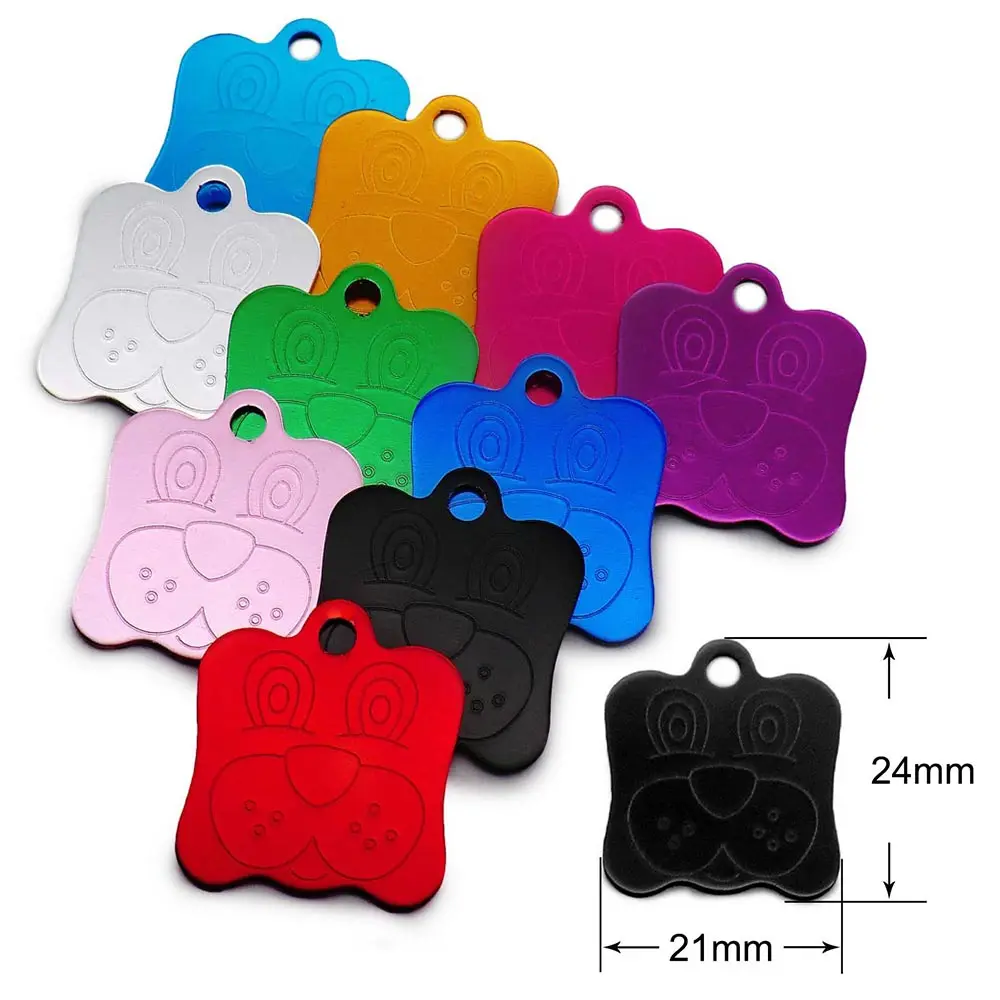 WHOLESALE 100PCS Dog Tag Name Plate Pet ID Tag Personalized Dog ID Tags Collar Accessories Pet Pendant Personalized Customized