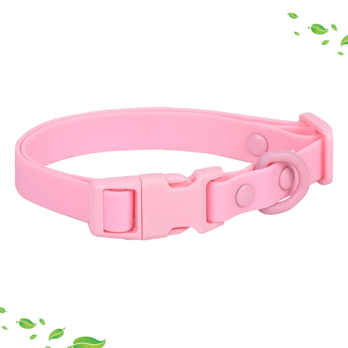 New Macaron Colored PVC Dog Collar Waterproof Dirt Resistant Easy To Clean Pet Collar Adjustable Neck Collar Pet Dog Collar