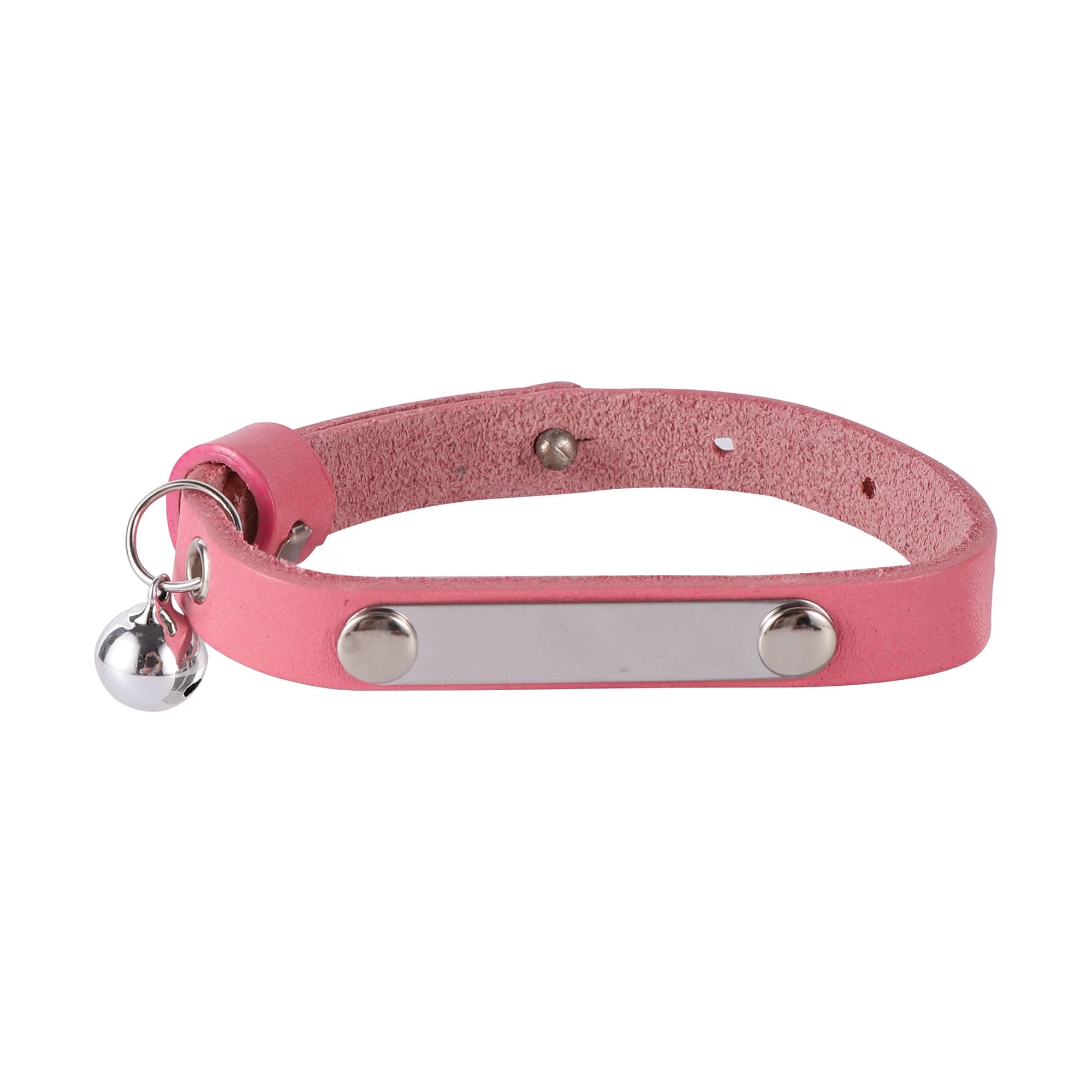 1 Pc Pet Cat Collar Personalized Antiloss Diy Custom Adjustable Leather Cat Collar With Bell Kitten Collar S/M/L Pet Accessories