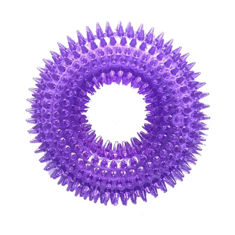 Strong Donut TPR Pet Dog Chew Toys with Squeak for Small Medium Dogs French Bulldog Corgi Border Shepherd Puppy Pets Accessories