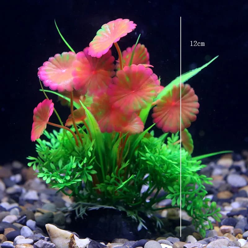 Artificial Water Plant Flower Set Sight of World Garden Lotus Setting Fish Tank Decor Grass Aquatic Plastic Plants