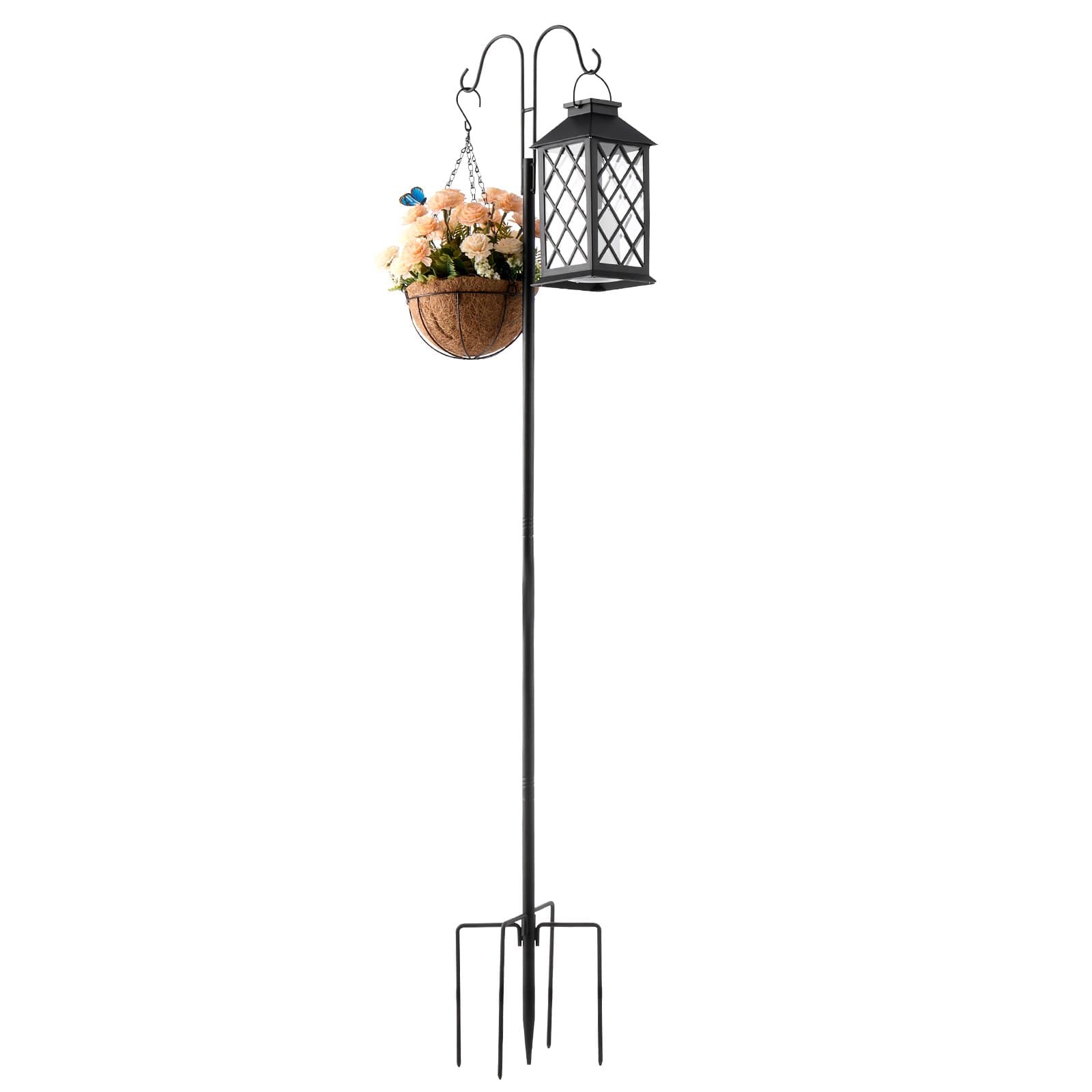 Double Shepherds Hook 8 Pack 60 Inch Heavy Duty Bird Feeder Pole