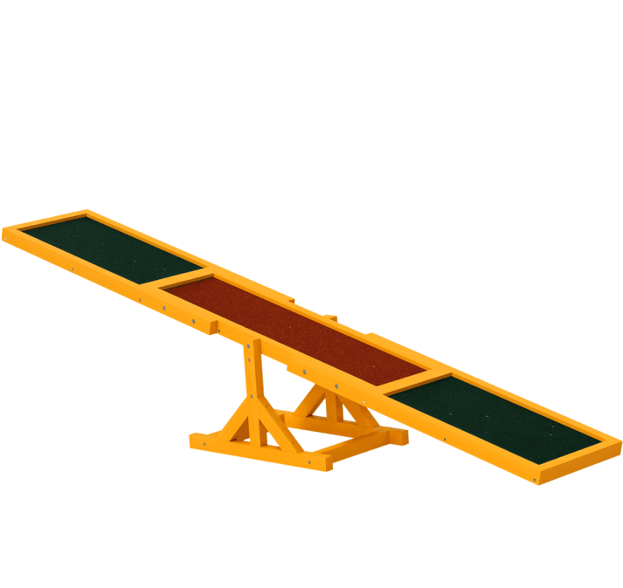 Wooden Dog Agility Seesaw, Training And Exercise Equipment, Weather Resistant, 71 L, Natural