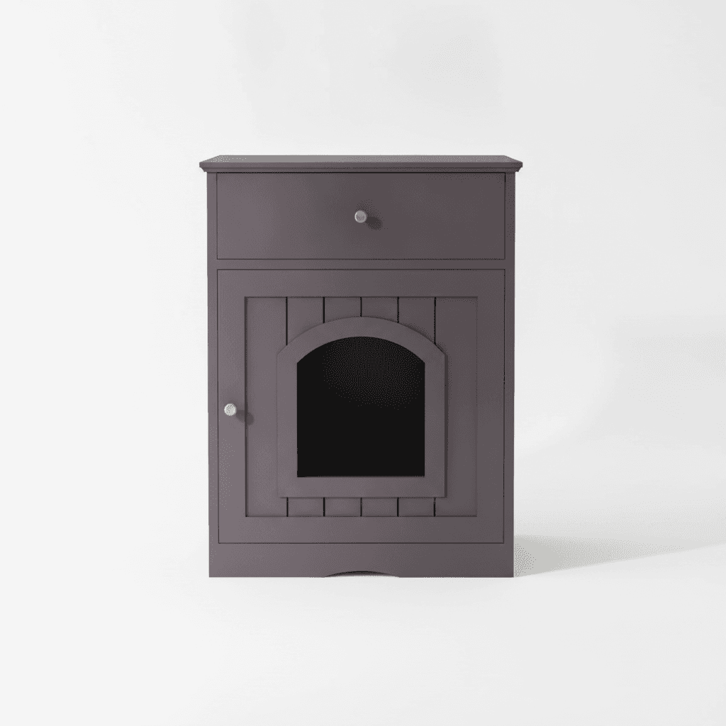 Wooden Pet House Cat Litter Box Enclosure With Drawer, Side Table, Indoor Pet Crate, Cat Home Nightstand Brown
