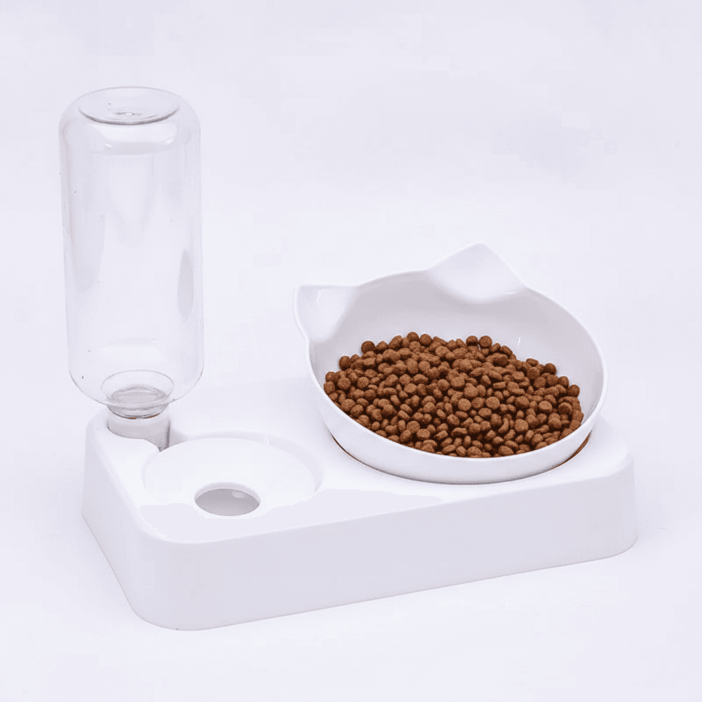 Pet Bowl 15 Degrees Tilt to Protect Cervical Vertebrae Dog Food Bowl Automatic Drinking Feeder Pet Feeding Supplies