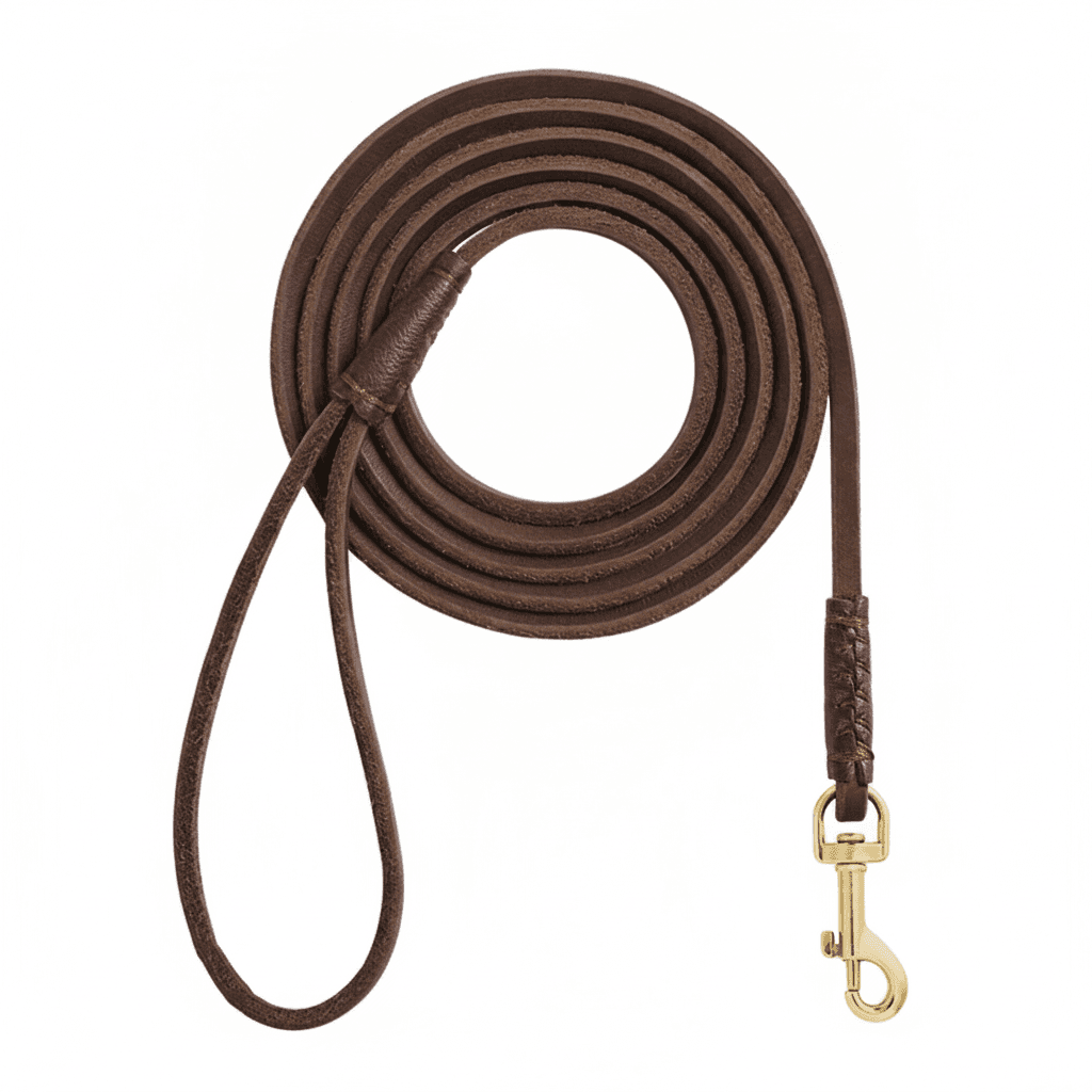 Benepaw Sturdy Genuine Leather Dog Leash Lightweight Comfortable Handle Soft Slim Pet Lead For Puppies Cats Less Than 10kg/22lbs