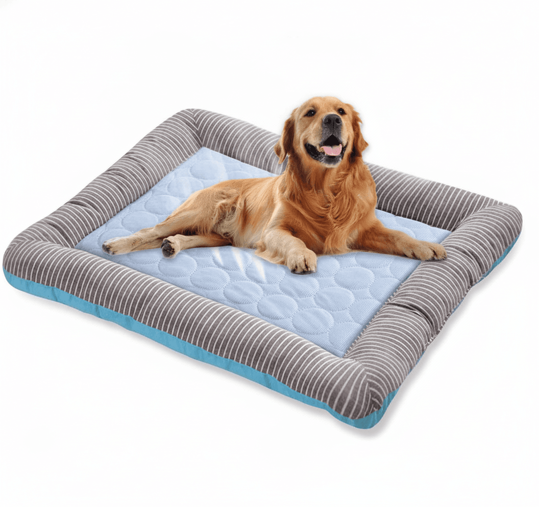 Pet Cooling Pad Bed For Dogs Cats Puppy Kitten Cool Mat Pet Blanket Ice Silk Material Soft For Summer Sleeping Blue Breathable